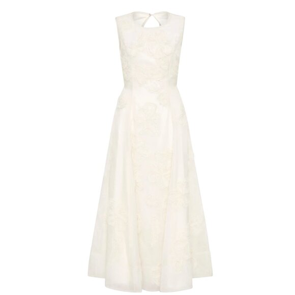 AJE Vera Beaded Flower Midi Dress Size XS, UK 6, US 2 - Picture 6 of 11